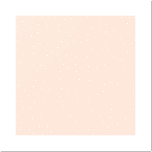 White Dots on  Light Pink Posters and Art